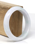 Baikalla Natural Light Lavender & Green Jadeite Jade Bangle Bracelet (57.8mm) 
