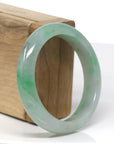 Genuine Vibrant Green Jadeite Jade Bangle Bracelet (56mm) 