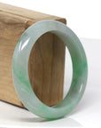 Genuine Vibrant Green Jadeite Jade Bangle Bracelet (56mm) 