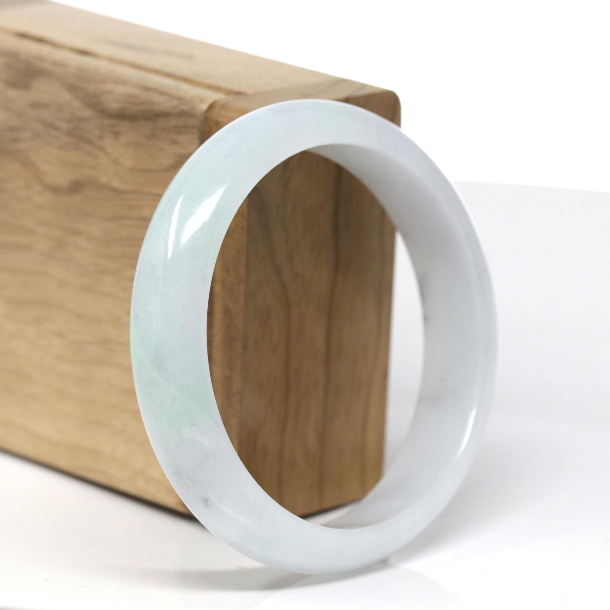 Natural Burmese Lavender Jade Jadeite Bangle Bracelet ( 58.03 mm ) 