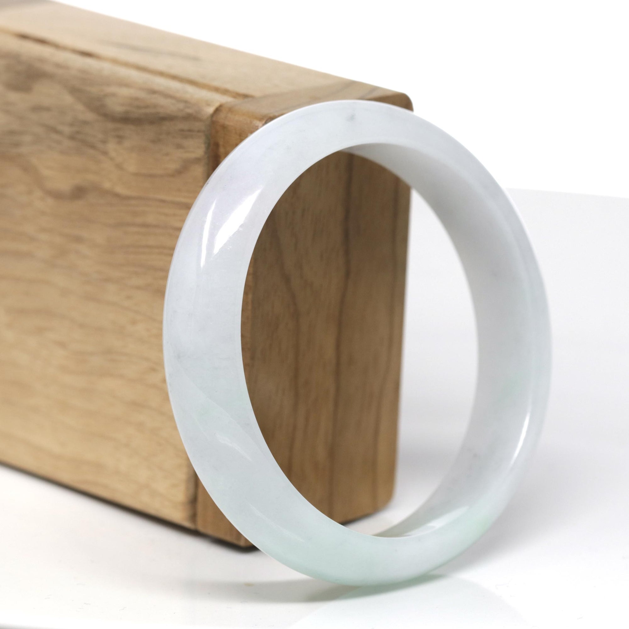 Natural Burmese Lavender Jade Jadeite Bangle Bracelet ( 58.03 mm ) 