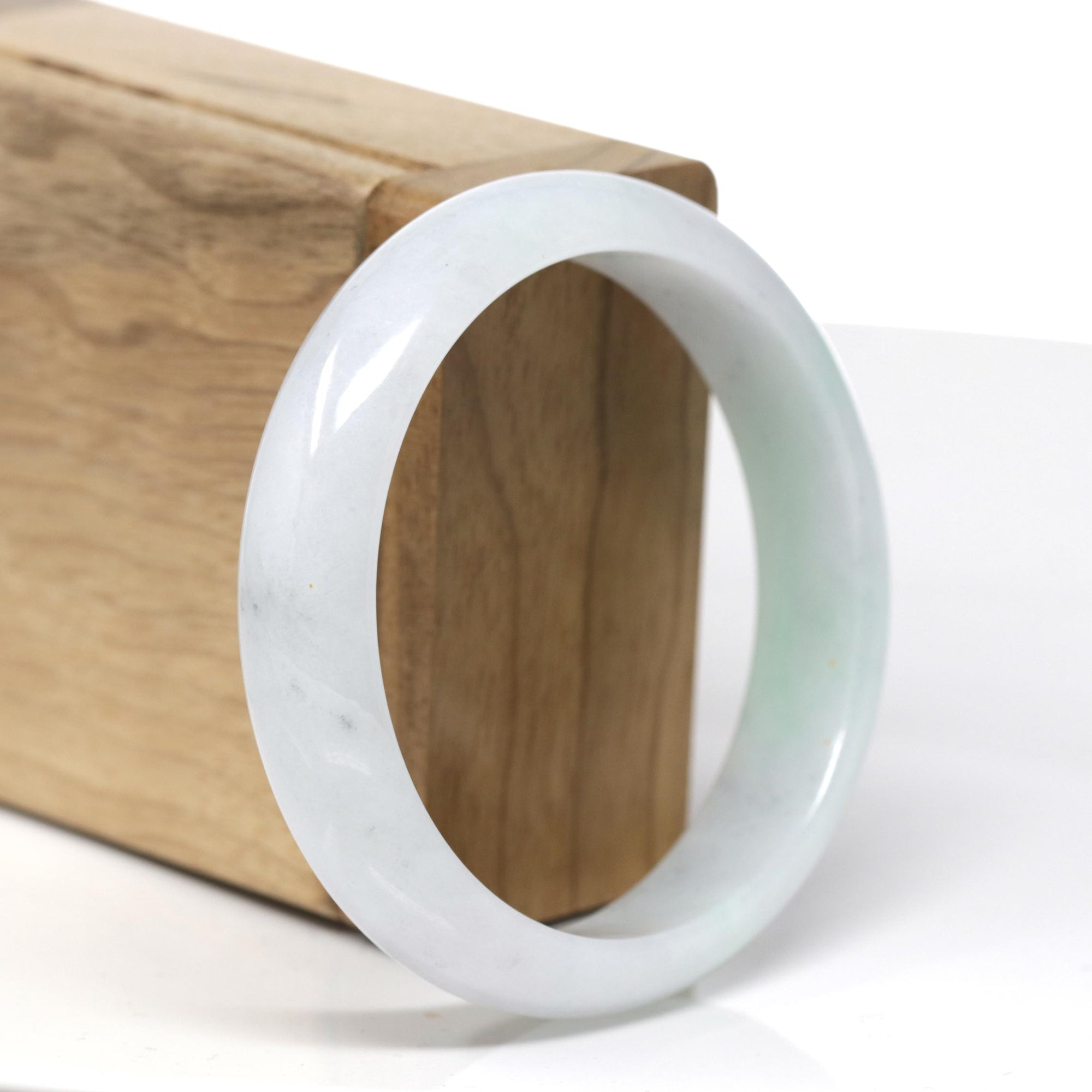 Natural Burmese Lavender Jade Jadeite Bangle Bracelet ( 58.03 mm ) 