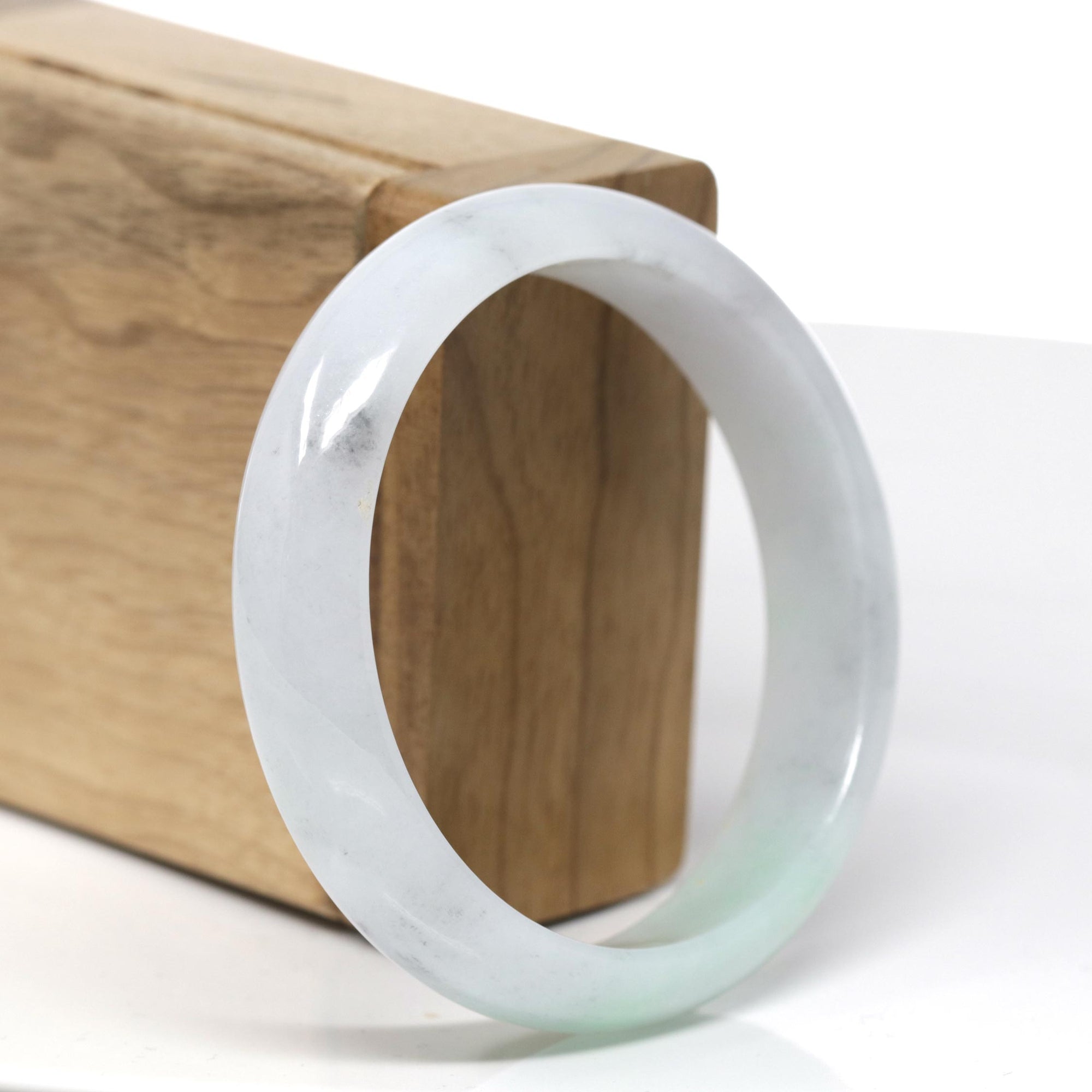 Natural Burmese Lavender Jade Jadeite Bangle Bracelet ( 58.03 mm ) 