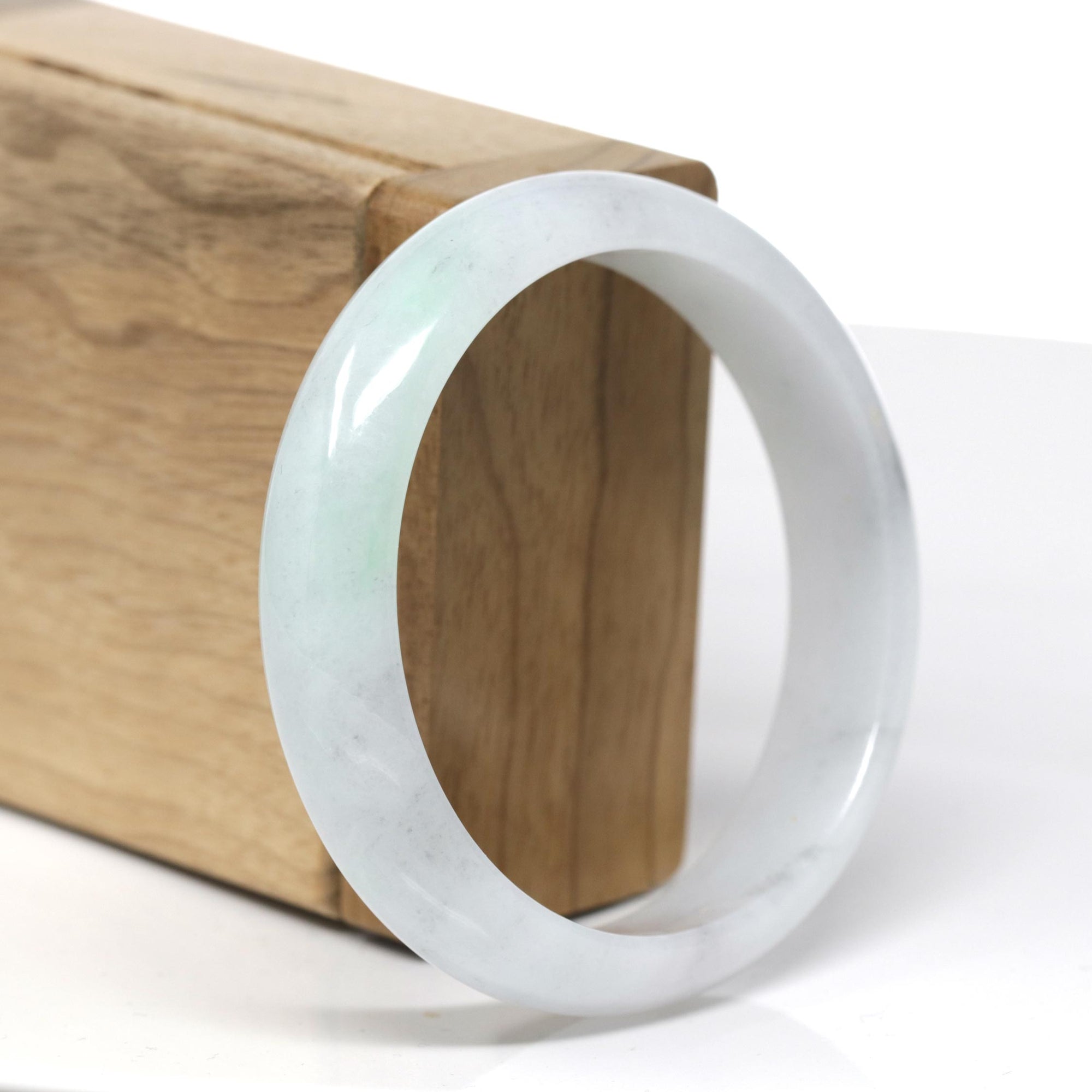 Natural Burmese Lavender Jade Jadeite Bangle Bracelet ( 58.03 mm ) 