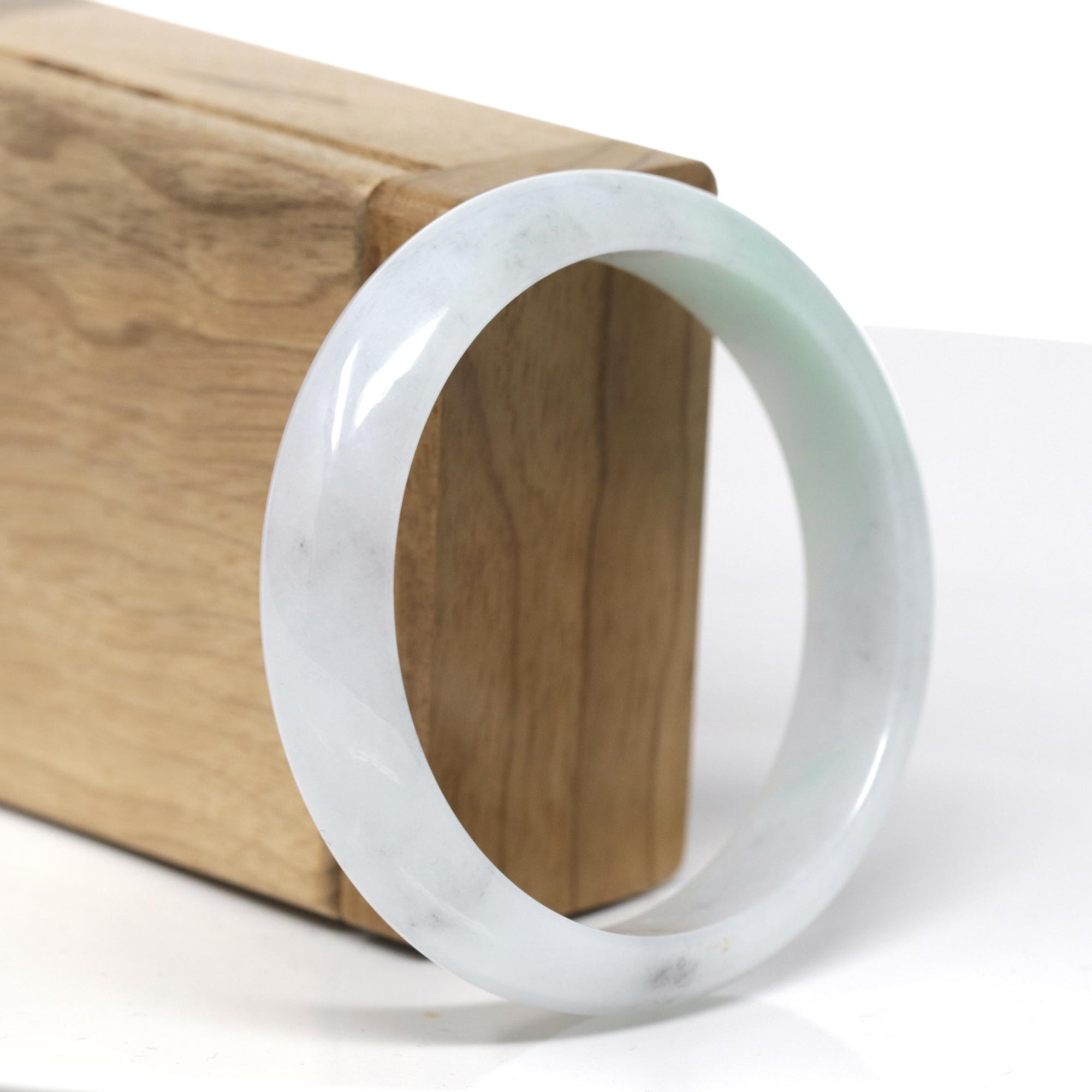 Natural Burmese Lavender Jade Jadeite Bangle Bracelet ( 58.03 mm ) 