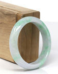Baikalla Natural Vibrant Green & Light Lavender Jadeite Jade Bangle (53.1mm )