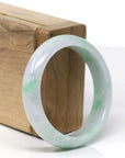 Baikalla Natural Vibrant Green & Light Lavender Jadeite Jade Bangle (53.1mm )