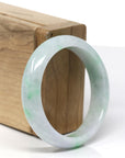 Baikalla Natural Vibrant Green & Light Lavender Jadeite Jade Bangle (53.1mm )
