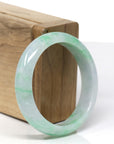Baikalla™ "Classic Bangle" Genuine Jadeite Jade Lavender Green Bangle Bracelet (53.5mm) 