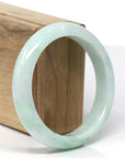 Baikalla Natural Green Jadeite Jade Bangle Bracelet (58.4mm) 