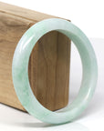 Baikalla Natural Green Jadeite Jade Bangle Bracelet (58.4mm) 