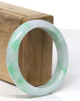 Genuine Burmese Green Jadeite Jade Bangle Bracelet ( 55.53 )