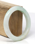 Genuine Burmese Light Green Jadeite Jade Bangle Bracelet ( 56.2 mm) 