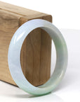 Baikalla Classic Lavender& Yellow- Green Natural Burmese Jadeite Jade Bangle (54.91 mm ) 