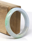 Baikalla Classic Lavender& Yellow- Green Natural Burmese Jadeite Jade Bangle (54.91 mm ) 