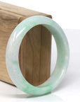 High-quality Lavender-Green Natural Burmese Jadeite Jade Bangle ( 57.64 mm )