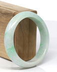 High-quality Lavender-Green Natural Burmese Jadeite Jade Bangle ( 57.64 mm )