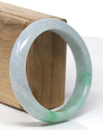 Baikalla Natural Rich Green & Lavender Jadeite Jade Bangle Bracelet (58.66mm) 