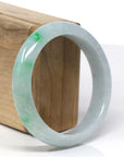 Baikalla Natural Rich Green & Lavender Jadeite Jade Bangle Bracelet (58.66mm) 