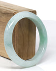 Baikalla Natural Green Jadeite Jade Bangle Bracelet (56.76mm) 