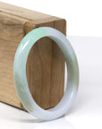 Baikalla Natural Multi-Color "Fu Lu Shou" Jadeite Jade Oval Bangle Bracelet (54.2mm) 