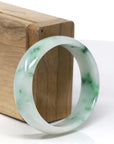 Baikalla Genuine Burmese Green Jadeite Jade Oval Bangle (59.26 mm) 