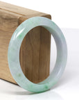 High-quality Lavender-Green Natural Burmese Jadeite Jade Bangle ( 54.82 mm )