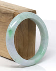High-quality Lavender-Green Natural Burmese Jadeite Jade Bangle ( 54.82 mm )