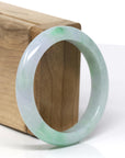 High-quality Lavender-Green Natural Burmese Jadeite Jade Bangle ( 54.82 mm )