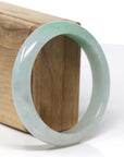 Baikalla Natural Apple-Green Jadeite Jade "Half Round" Bangle (58.75 mm) 