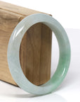 Baikalla Natural Apple-Green Jadeite Jade "Half Round" Bangle (58.75 mm) 