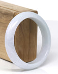 Baikalla Natural Light Lavender & Green Jadeite Jade "Half Round" Bangle (57.5mm) 