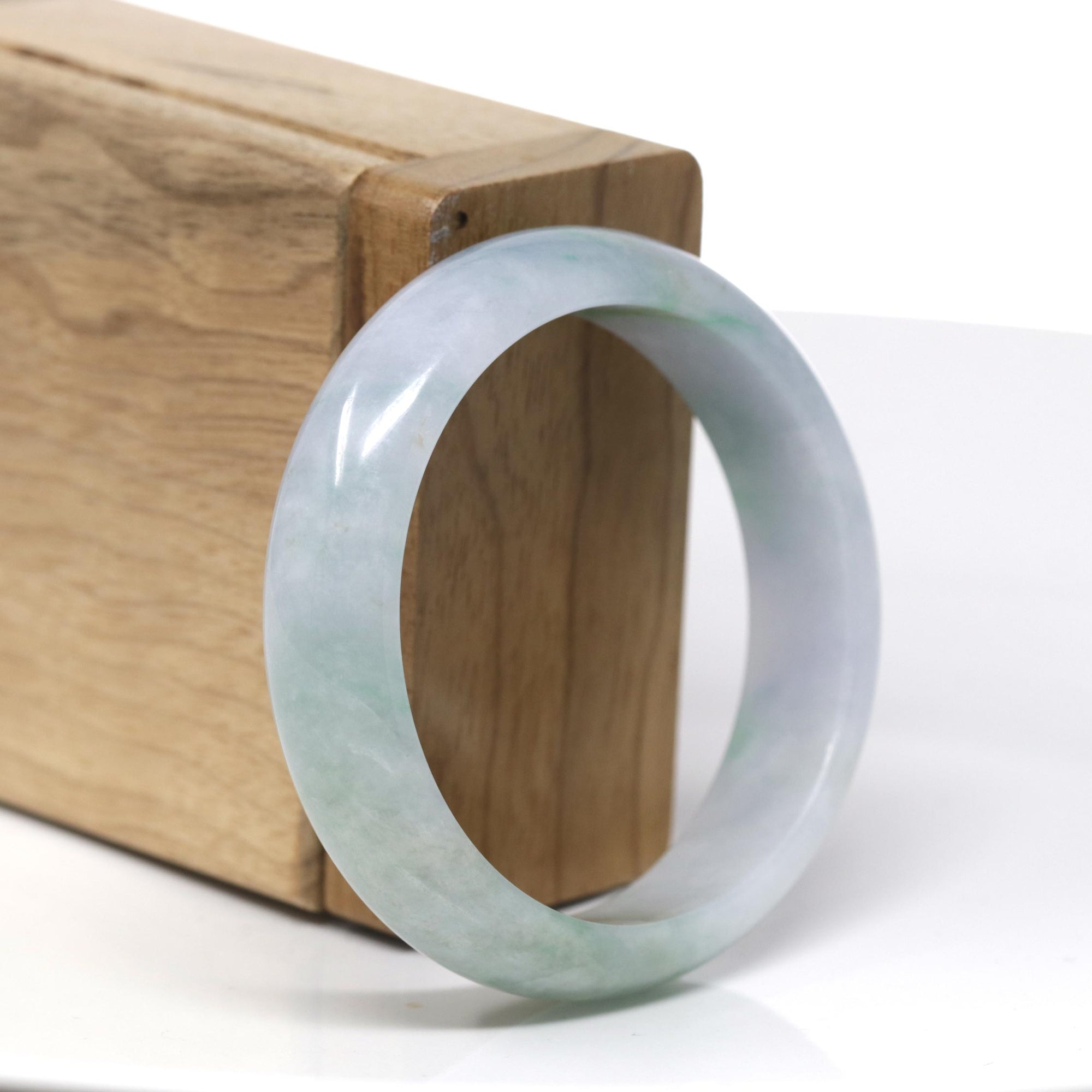 Baikalla "Classic Bangle" Green Natural Burmese Jadeite Jade Bangle (52.63mm) 