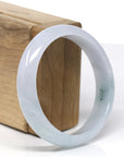 Baikalla Natural Blue-Green Patch Jadeite Jade Bangle Bracelet (58.69 mm) 