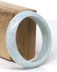 Baikalla Light Blue-Green Jade Jadeite "Half Round" Bangle Bracelet (58.68mm) 