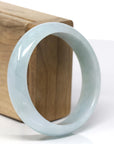 Baikalla Light Blue-Green Jade Jadeite "Half Round" Bangle Bracelet (58.68mm) 