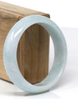 Baikalla Light Blue-Green Jade Jadeite "Half Round" Bangle Bracelet (58.68mm) 