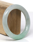 Baikalla Natural Green Jade Jadeite "Traditional Round" Bangle Bracelet (57.1mm) 