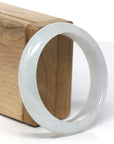 Baikalla Natural Icy Light Green Jadeite Jade Bangle Bracelet (57.48 mm) 
