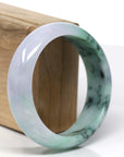 Baikalla Natural Light Lavender & Forest Green Jadeite Jade Bangle (58.5mm) 
