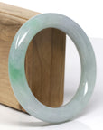 Baikalla Natural Green Jadeite Jade "Traditional Round" Bangle Bracelet (57mm) 