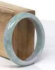 Baikalla Natural Blue-Green Jadeite Jade Bangle Bracelet (57.41 mm) 