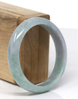 Baikalla Natural Blue-Green Jadeite Jade Bangle Bracelet (57.41 mm) 