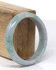 Baikalla Natural Blue-Green Jadeite Jade Bangle Bracelet (57.41 mm) 