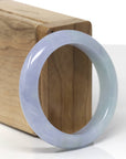 Baikalla Natural Lavender & Light Green Jadeite Jade "Half Round" Bangle Bracelet (51.7mm) 