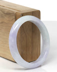 Baikalla Natural Lavender & Light Green Jadeite Jade "Oval" Bangle Bracelet (53.5mm) 