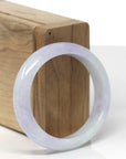 Baikalla Natural Lavender & Light Green Jadeite Jade "Oval" Bangle Bracelet (53.5mm) 