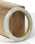 Baikalla Natural Rich Yellow Jadeite Jade "Half Round" Bangle Bracelet (56.3mm) 