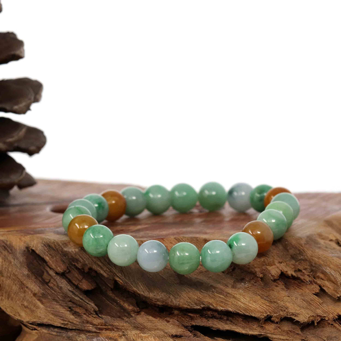 Baikalla Jewelry jade beads bracelet Copy of Genuine Jadeite Jade Round Multiple Colors Beads Bracelet ( 9 mm)