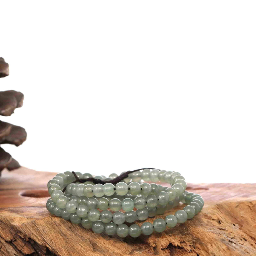 Baikalla Jewelry jade beads bracelet Copy of Natural Jadeite Jade 108 Round Lavender Beads Buddha Rosary ( 10 mm )